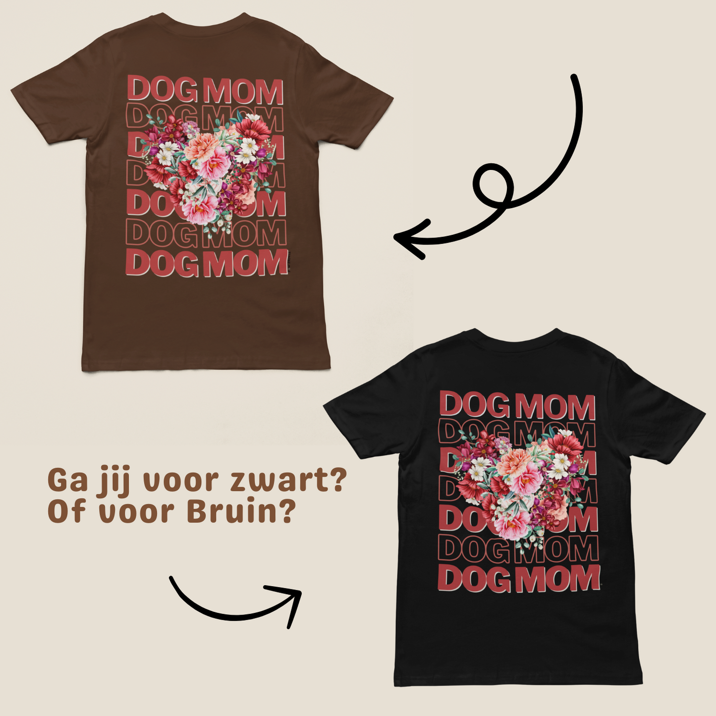 T-Shirt | Dog mom flowers