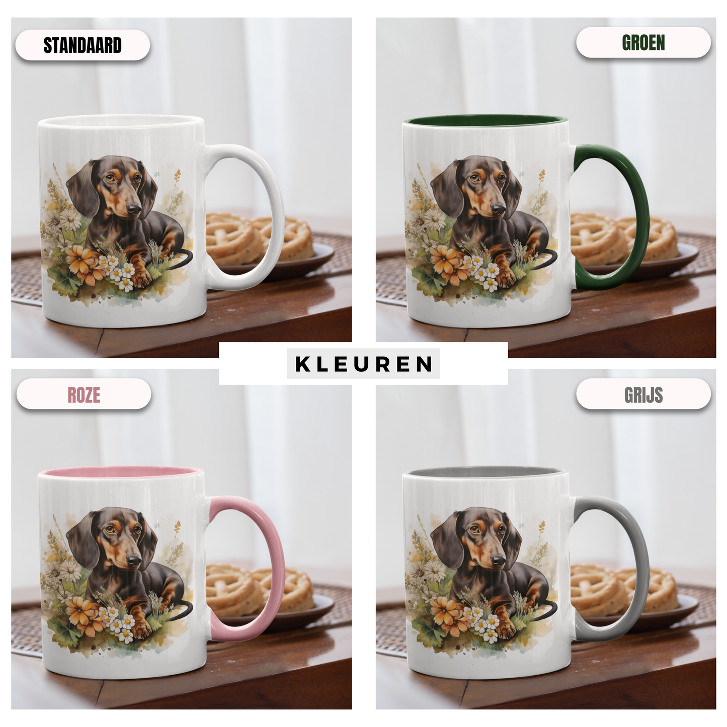 Gepersonaliseerde Mok | "Dog Flower"