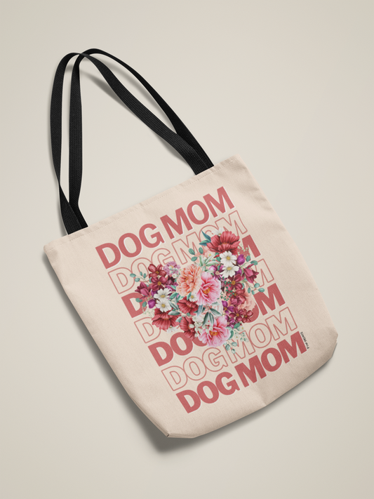 Tote Bag | Dog mom - Flowers