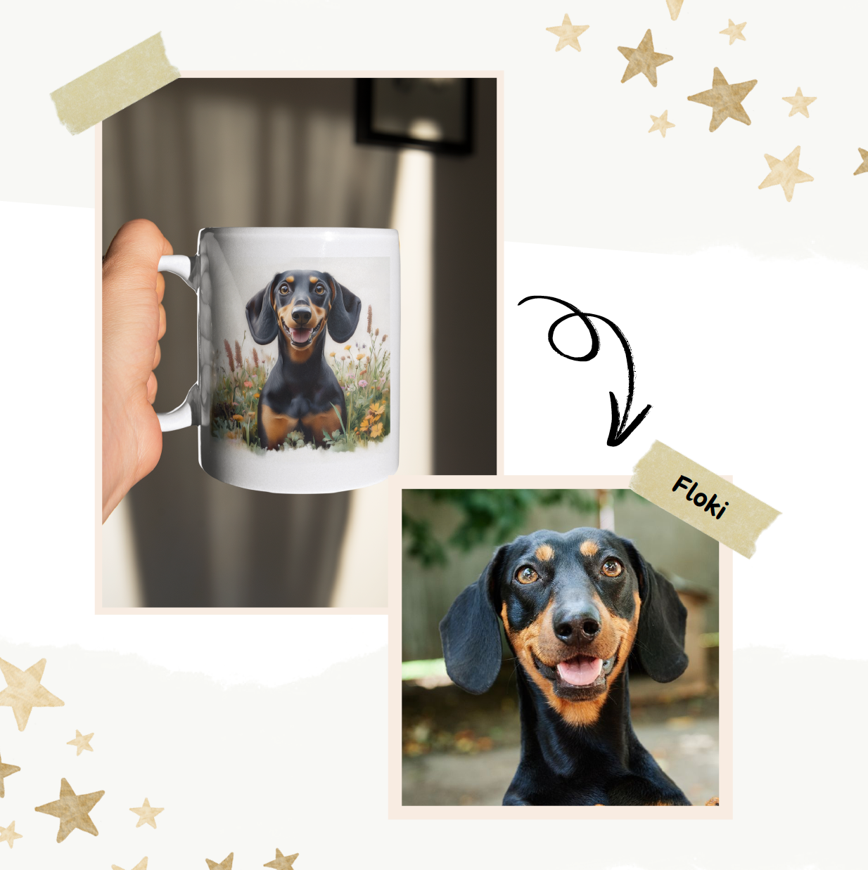 Gepersonaliseerde Mok | "Dog Flower"
