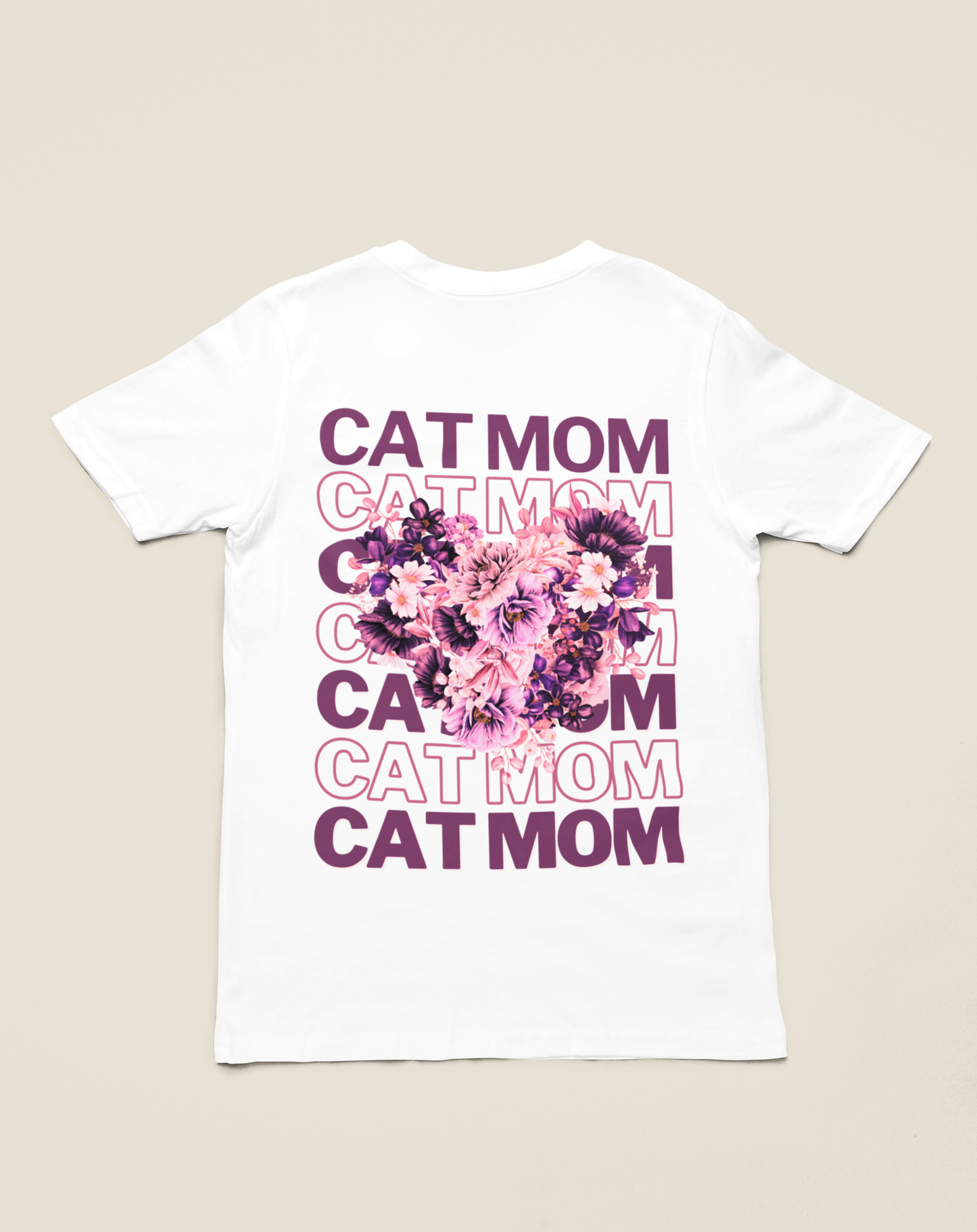 T-Shirt | Cat mom flowers