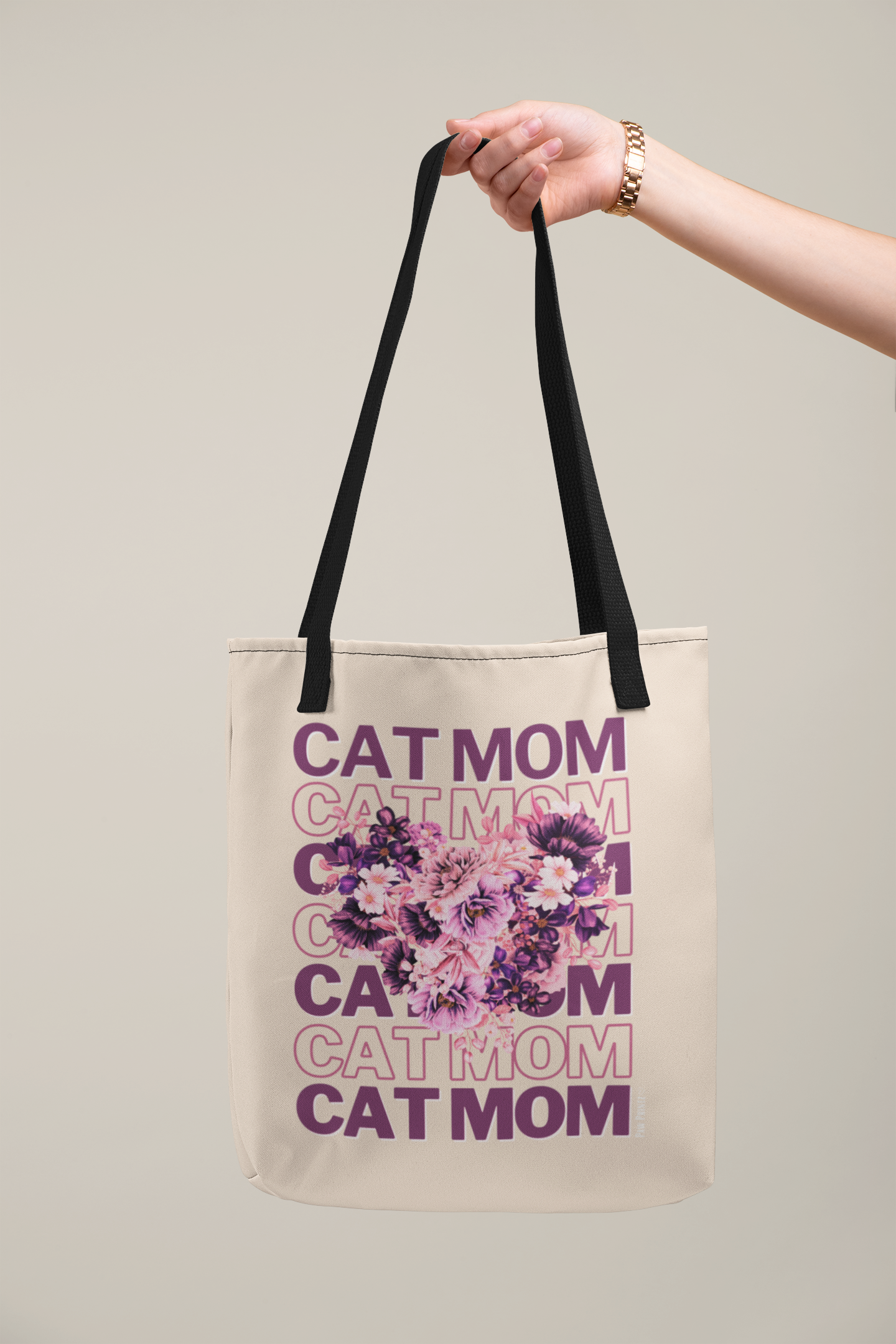 Tote Bag | Cat mom - Flowers
