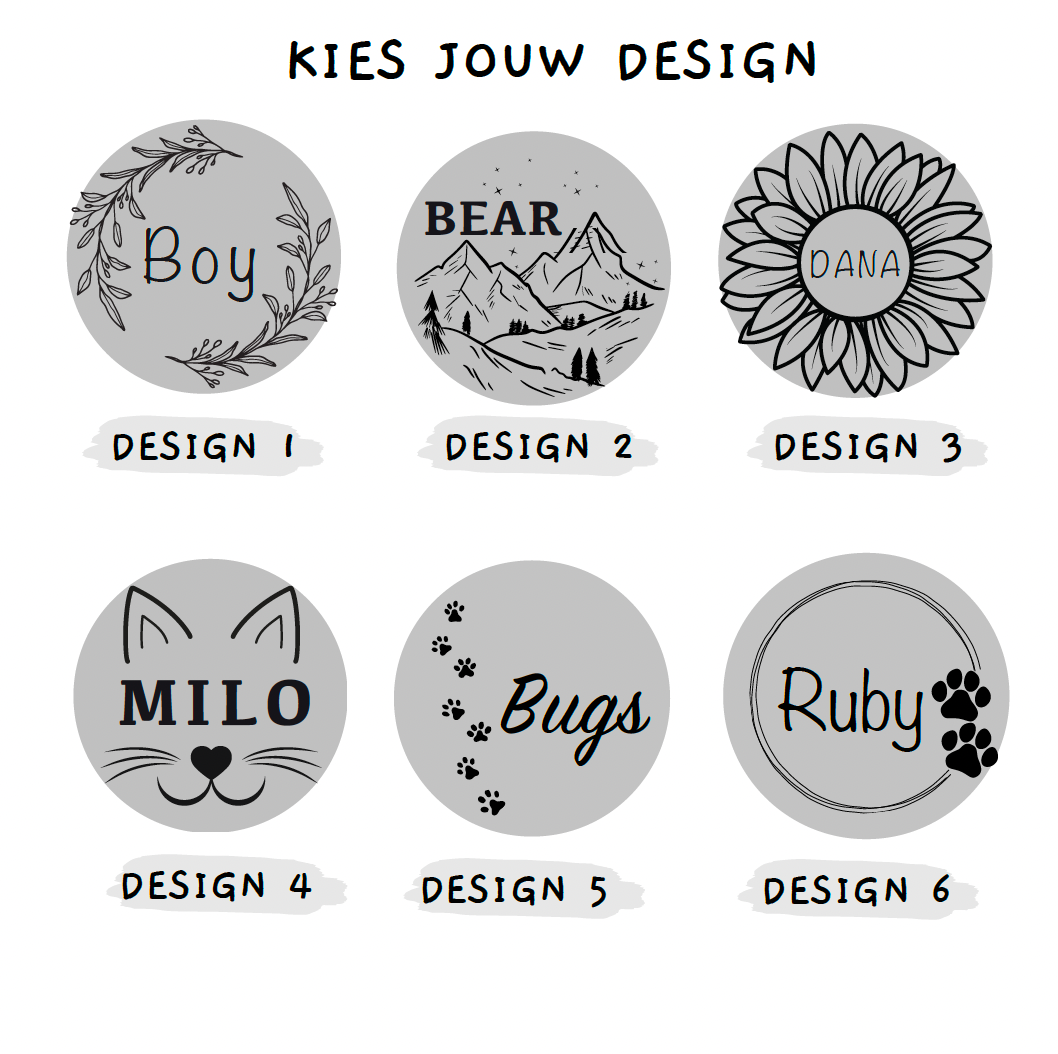 Name Tags round | 6 Designs