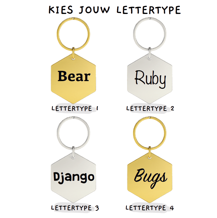 Name Tags Hexagon | 4 Designs