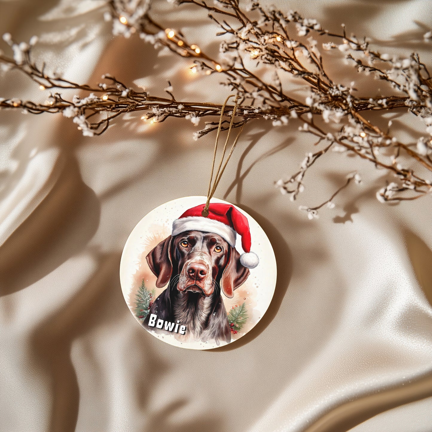 Gepersonaliseerde kerstbal Hond 🎄 | Rond